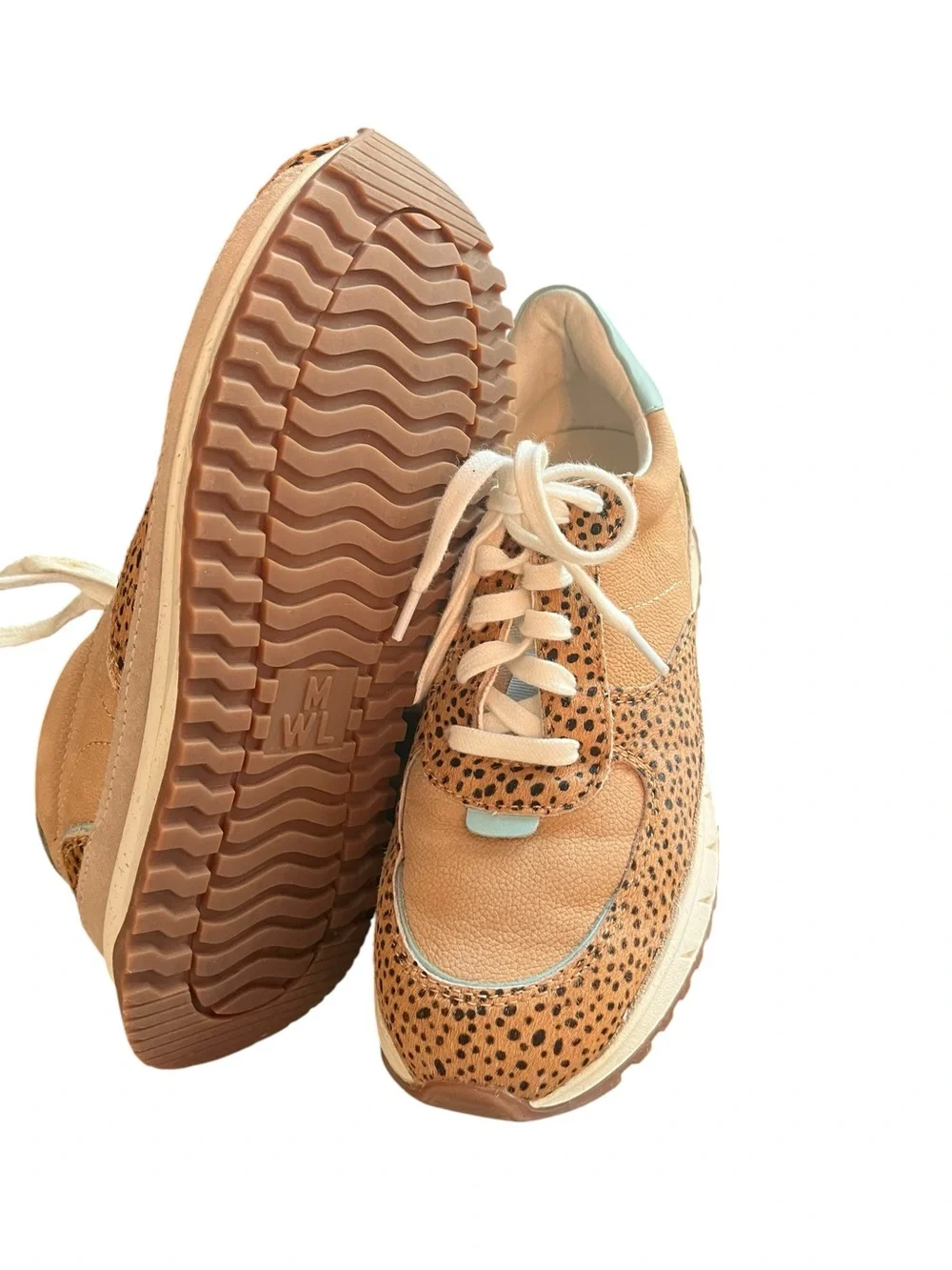Madewell MWL Calf Hair Cheetah Print Chunky Sneakers Women’s 8.5